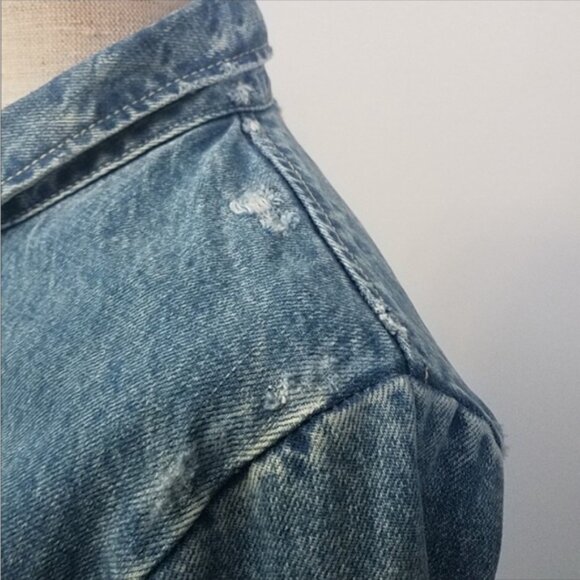 Sea New York denim lace back shirt jacket - Picture 3 of 7